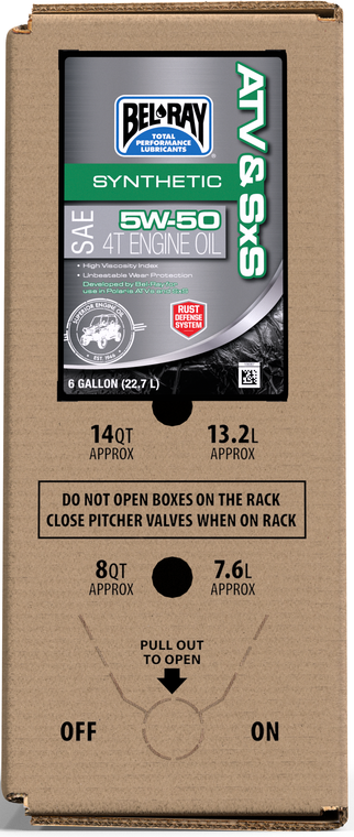 Bel-ray - Atv & Sxs Synthetic 5w-50 6gal. Bag In Box - 302664150033