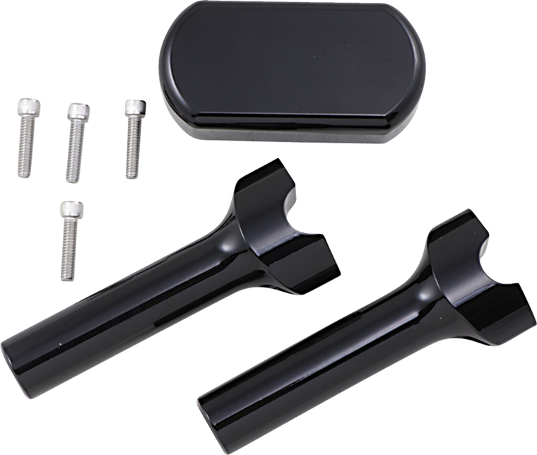 La Choppers - Risers W/solid Top 6" Bk - LA-7442-06B