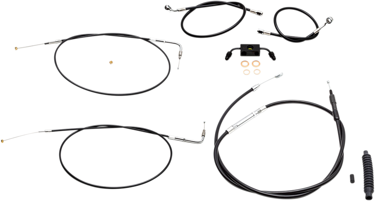 La Choppers - Cable Kt Bk 12-17 Fxd Abs - LA-8211KT-13B