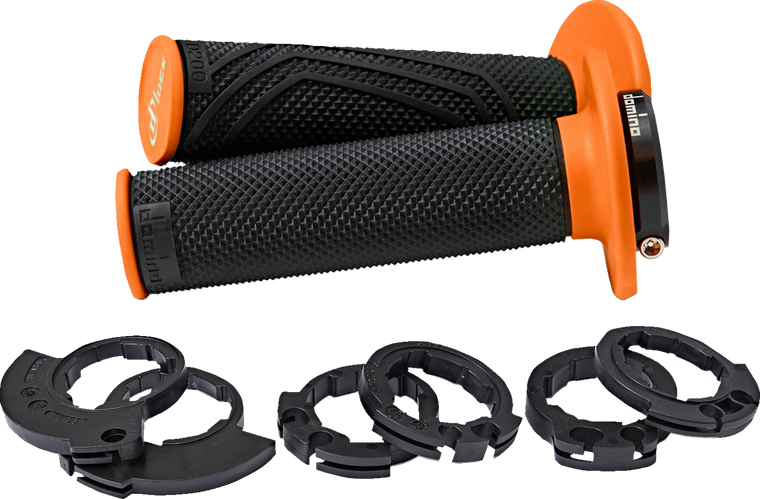Domino - Domino D200 Lock On Grips Black/orange - D20046C4045H8-0