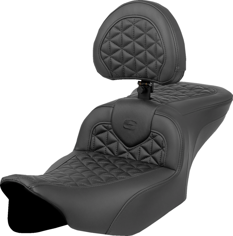 Saddlemen - Seat Roadsofa Tg W/ Driver Backrest Fl - 823-07-210B0
