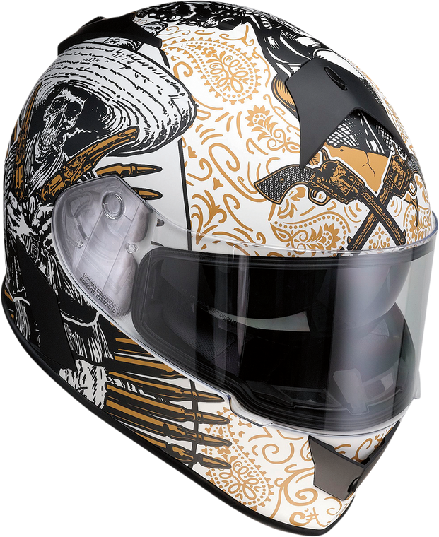 Z1r - Warrant Helmet - Sombrero - White/Gold - Large - Warrant Sombrero Helmet - 0101-14167