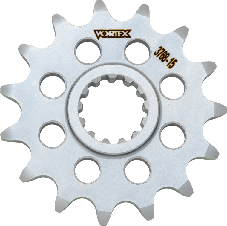 Vortex - Sprocket Vortex Steel Front 520-15 Tooth Silver - 3768-15 Vortex - Sprocket Vortex Steel Front 520-15 Tooth Silver - 3768-15