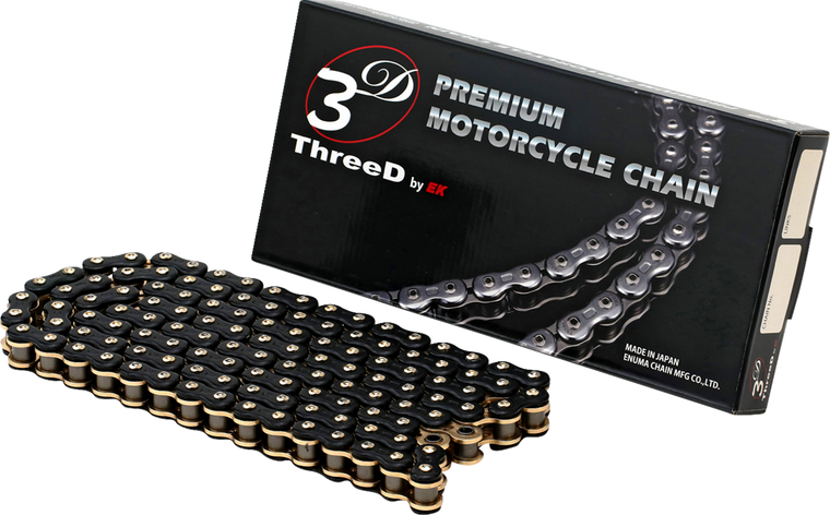 Ek - Chain 525l3d 120 Links Black/gold Rivet Master - 525L3D-120KG