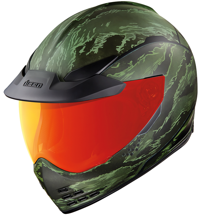 Icon - Domain Helmet - Tiger's Blood - Green - Large - Domain Tiger's Blood Helmet - 0101-14926