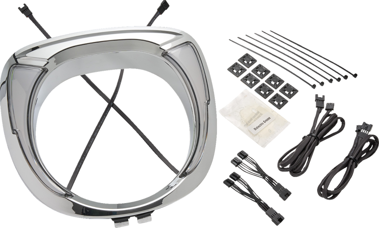 Ciro - Bezel Headlight Fang Chieftain Chrome - 46205