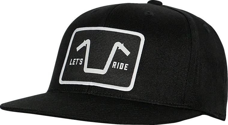 American Biker - Hat Flatbrim Hbar Soc Sm/md - ABBHANDLEBAR05H12BKS