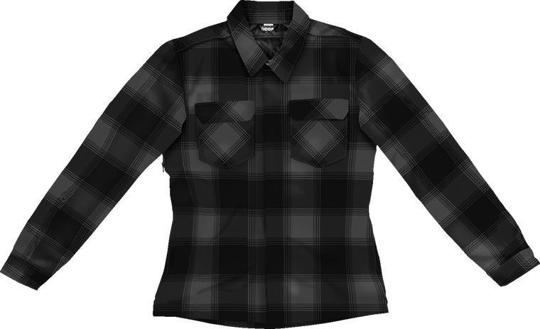 Icon - Jkt Wm Fallblock Cx Flannel Bk 3x - 2822-1675