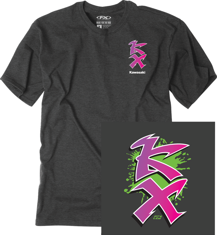 Factory Effex - Tee Kawasaki Retro Kx Hthr Chr 2x - 28-87118