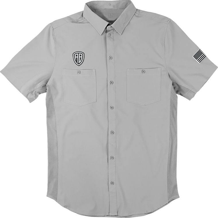 American Biker - Shirt Vntd Lets Ride Gy/bk Lg - ABBLETSRIDE16ST26GYL