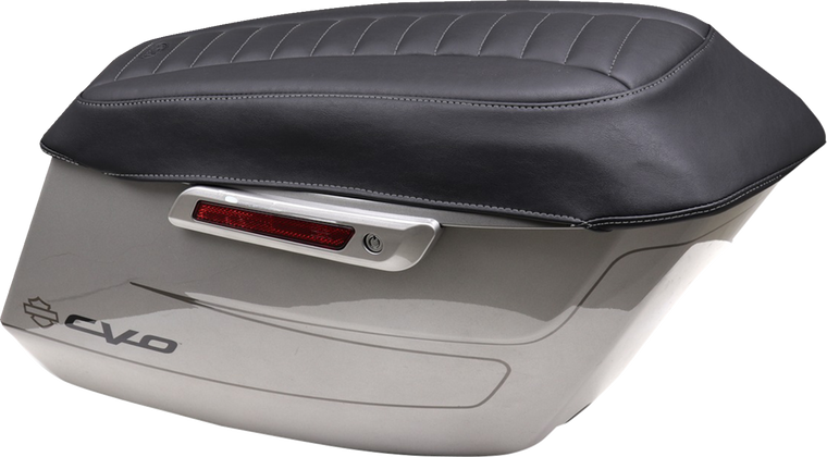 Mustang - Cover Saddlebag Lid Black W/ Gun Metal Thread - 88404GM Mustang - Cover Saddlebag Lid Black W/ Gun Metal Thread - 88404GM