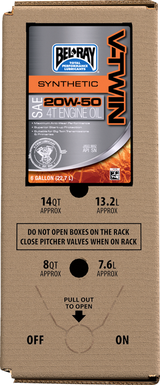 Bel-ray - Oil Vtwin Synthetic 20w50 6 Gal. Bag In A Box - 303133000000