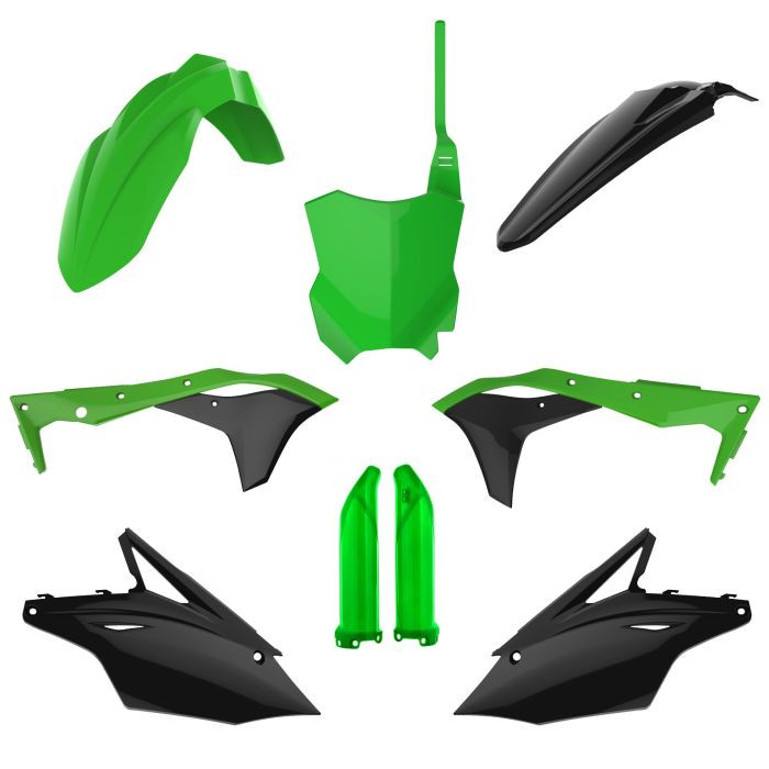 Polisport Replica Plastic Kit,full Kit Kawasaki Green05/black - 91493
