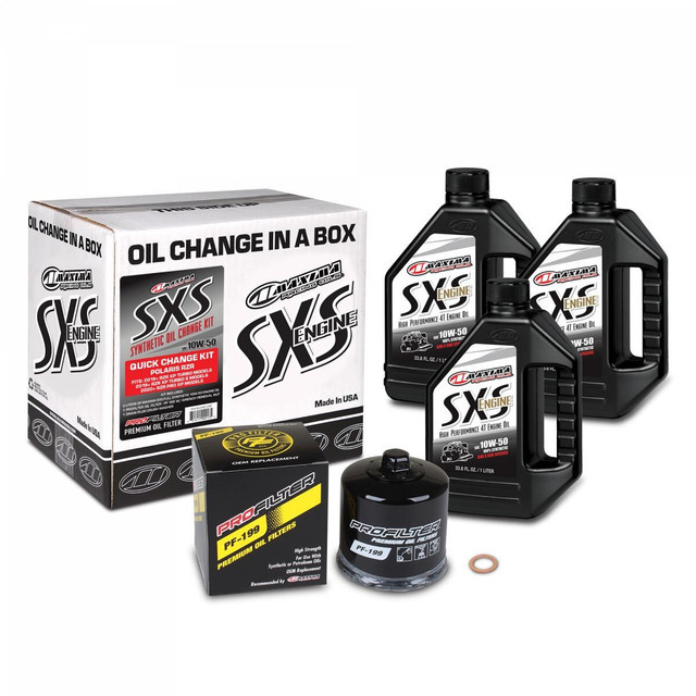 Maxima Racing Oils Polaris RZR Turbo 10W-50 SXS Quick Change Kit - 90-219013-TXP