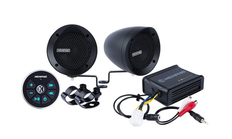 Memphis Audio 2-Speaker Bar Mount W/ Amp & Bluetooth (Black) - MXABMB2BT Memphis Audio 2-Speaker Bar Mount W/ Amp & Bluetooth (Black) - MXABMB2BT