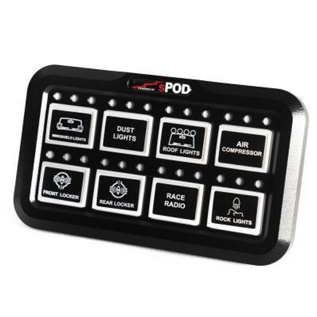 SPOD Universal UTV / ATV HD Switch Panel 8-Circuit Systems - 8800HDADD