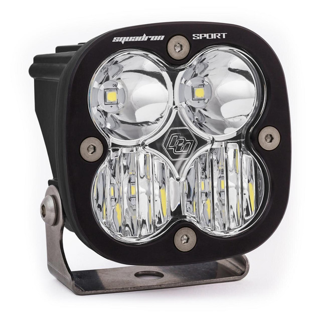 Baja Designs Squadron Sport Black LED Auxiliary Light Pod (Wide Cornering) (Clear) - 550005