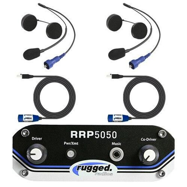 Rugged Radios RRP5050 2 Person Helmet Kit System - 5050-2P-HK