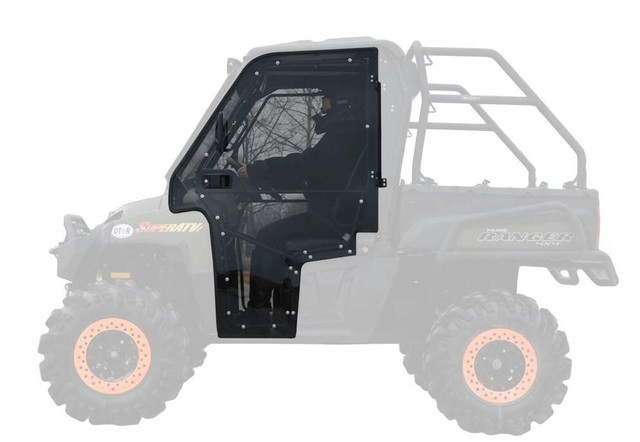 SuperATV Polaris Ranger Full Size 570 Cab Enclosure Doors (Light Tint) - DOOR-P-RAN-09XP-001-72