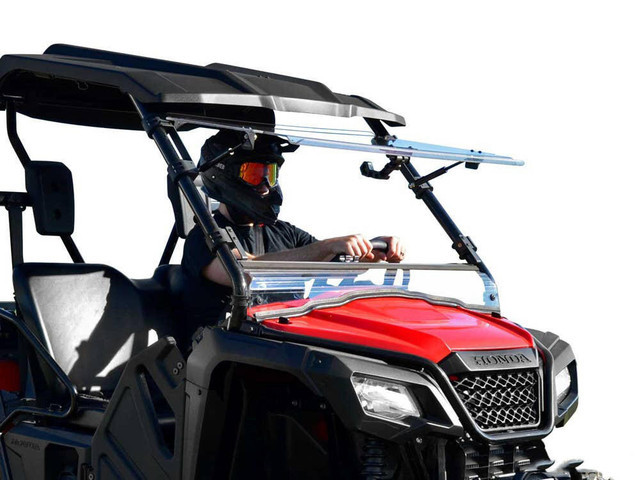 SuperATV Honda Pioneer 500 Windshield (Flip) (Scratch Resistant) - FWS-H-PIO500-70