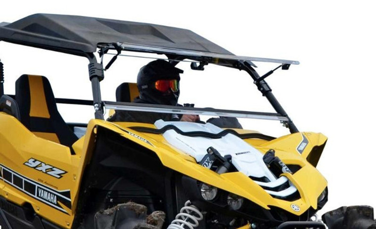 SuperATV Yamaha YXZ Scratch Resistant Flip Windshield (2016-2018) - FWS-Y-YXZ-70