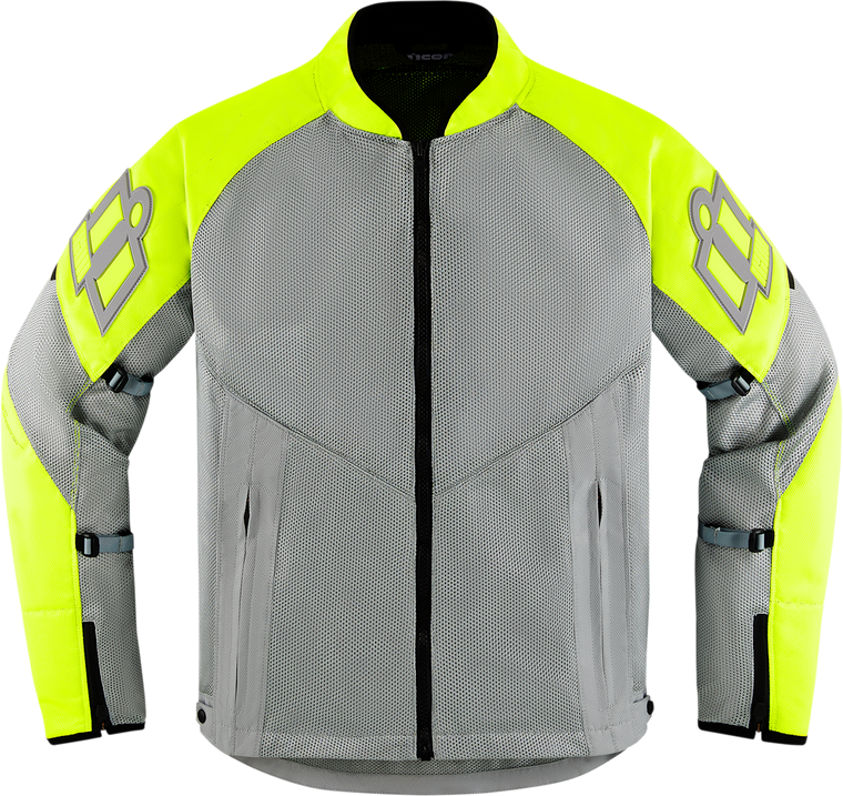 Icon - Mesh AF Jacket - Gray/Hi-Vis - XL - Mesh AF Jacket - 2820-5947