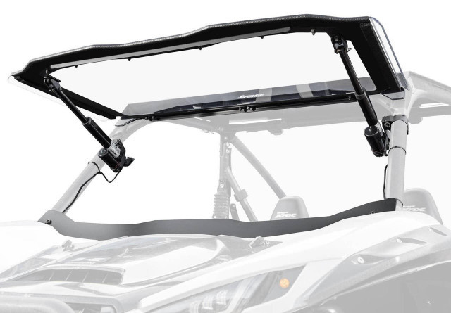 SuperATV Kawasaki Teryx KRX 1000 MaxDrive Power Flip Windshield - PFWS-K-KRX-70