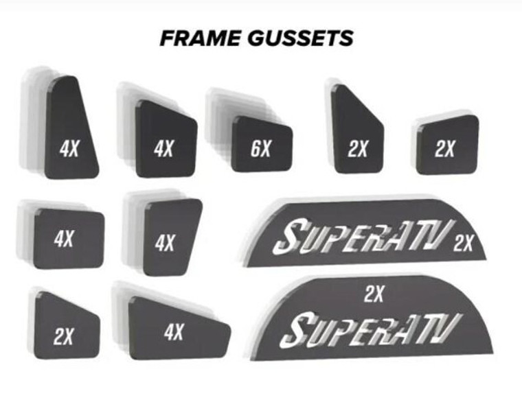 SuperATV Can-Am Defender Weld-In Gusset Kit - WFG-CA-DEF SuperATV Can-Am Defender Weld-In Gusset Kit - WFG-CA-DEF