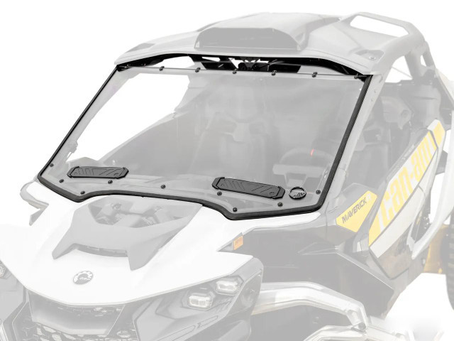 SuperATV Can-Am Maverick R Scratch-Resistant Vented Full Windshield - WS-CA-MAVR-V-70