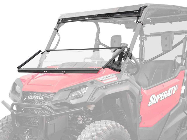 SuperATV Honda Pioneer 1000 Scratch-Resistant 3-In-1 Windshield - WS-H-PIO1K5-3N1-70