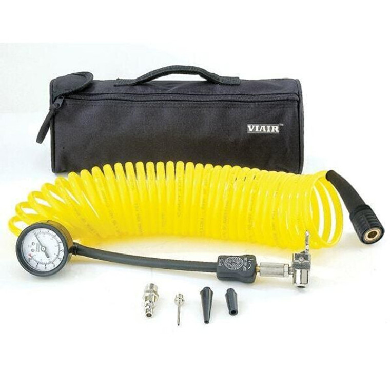 VIAIR 5-In-1 100 PSI Gauge Inflator/Deflator Coil Hose (Nylon) - 25 VIAIR 5-In-1 100 PSI Gauge Inflator/Deflator Coil Hose (Nylon) - 25