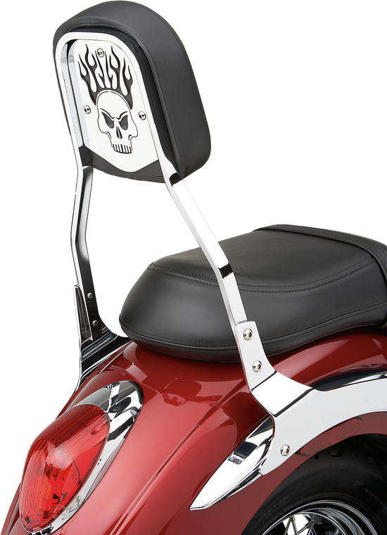 Cobra - Backrest Insert Skull Chrome Fits Std - 1151277