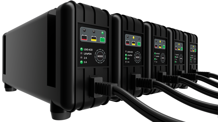 Fire Power - 5 Bank Battery Charger 12v 2a/5a - 030-0025-07-02