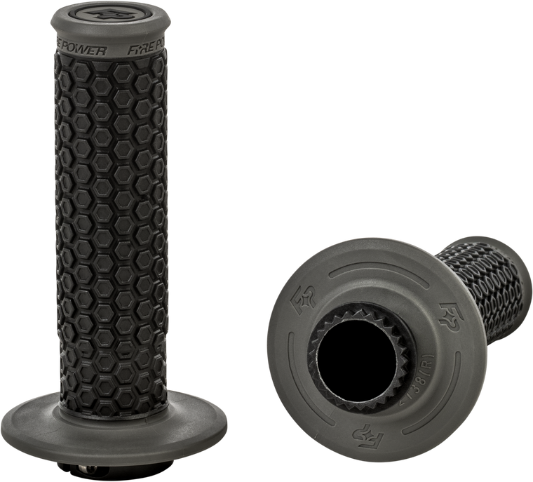 Fire Power - Pilot Mx Lock-on Gripss Black/gray - 24-0100
