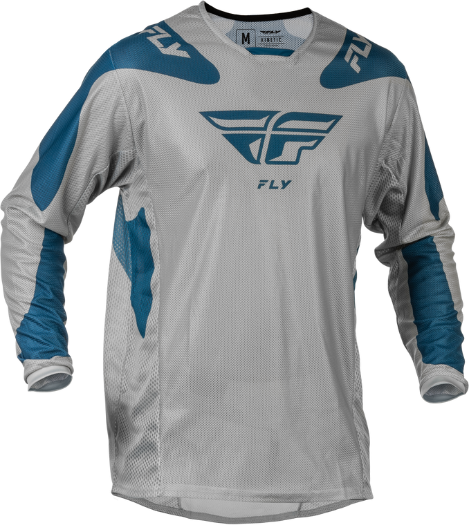Fly Racing - Kinetic Mesh Sym Jersey Grey/blue Sm - 379-312S