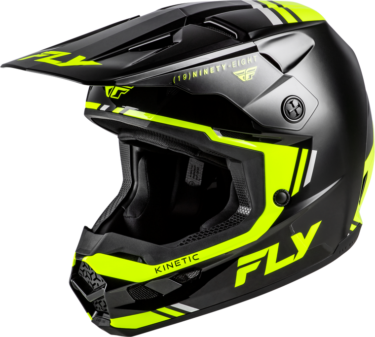 Fly Racing - Kinetic Verdict Helmet Black/hi-vis/grey 2x - 73-87232X