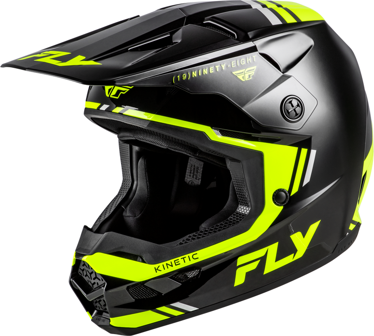 Fly Racing - Kinetic Verdict Helmet Black/hi-vis/grey Sm - 73-8723S