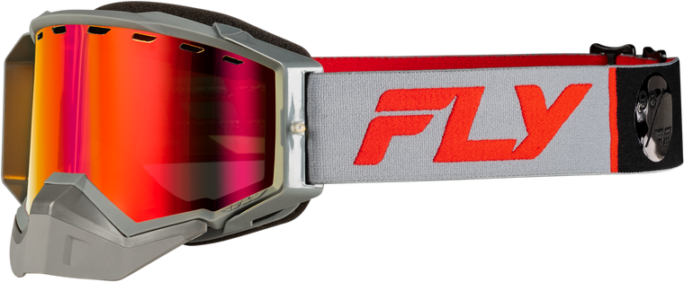 Fly Racing - Zone Elite Snw Goggle Grey/red W/red Mir/plrzd Amber Lens - 37-4107