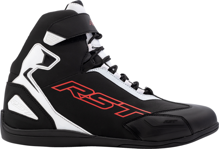 Rst - Sabre Moto Shoe Ce Boot Black / White / Red  Sz 8 - 103053RED-41