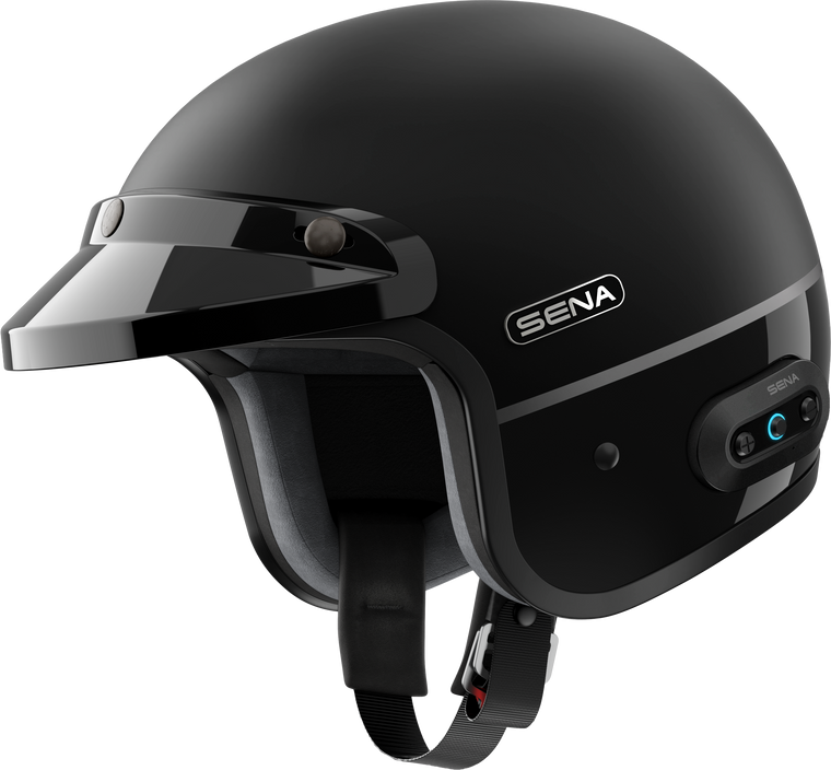 Sena - Surge Open Face Helmet W/mesh Matte Black/glossy Black Lg - SURGE-MBGB00L3