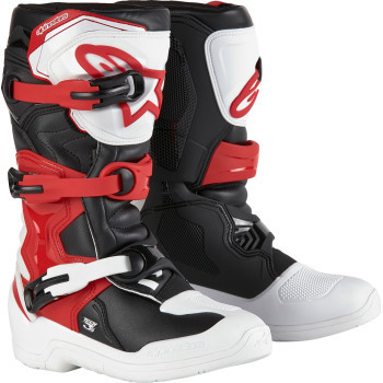 Alpinestars - Boot Tech3s Yth Wt/bk/r 5 - 2014024-2030-5