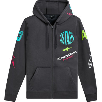 Alpinestars - Hoodie Zip Variegate Gunmetal Xl - 1215-53200-190-XL