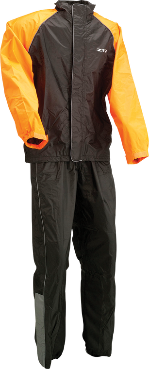 Z1r - 2-Piece Rainsuit - Black/Orange - XL - 2-Piece Rainsuit - 2851-0532