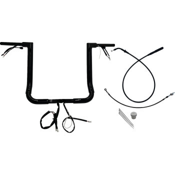 Fat Baggers Inc. - H-bar Ez Install Wired 1.50" Flat Top Blk 16" Flhx, Se - 649016-B