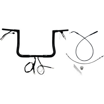 Fat Baggers Inc. - H-bar Ez Install Wired 1.25" Flat Top Blk 12" Flhx, Se - 749012-B