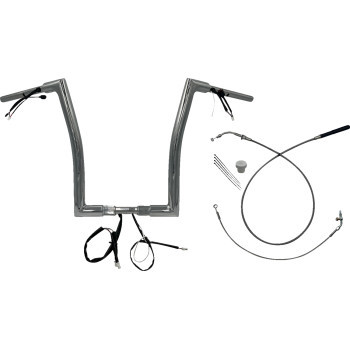 Fat Baggers Inc. - H-bar Ez Install Wired 1.50" Flat Top Chr 16" Fltrx, Se - 649916