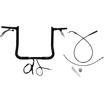 Fat Baggers Inc. - H-bar Ez Install Wired 1.25" Pointed Top Blk 14" Flhx, Se - 949014-B