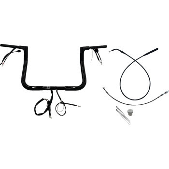 Fat Baggers Inc. - H-bar Ez Install Wired 1.25" Flat Top Blk 11" Flhx, Se - 749011-B