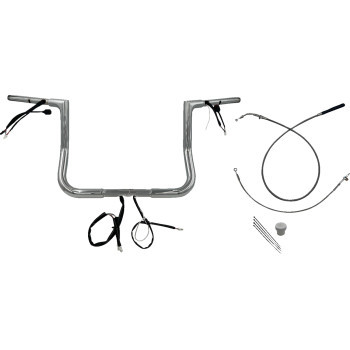 Fat Baggers Inc. - H-bar Ez Install Wired 1.25" Flat Top Chr 12" Flhx, Se - 749012