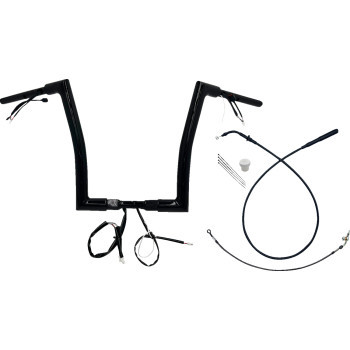 Fat Baggers Inc. - H-bar Ez Install Wired 1.50" Flat Top Blk 14" Fltrx, Se - 649914-B